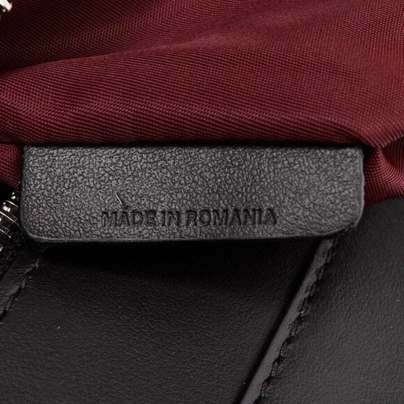 Burberry Burgundy/Black Eco Nylon Small Tote Bag - Picture 7 of 12